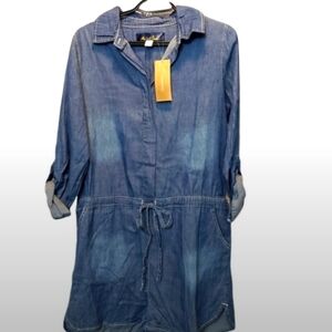 Francesca Blue Rain Denim Romper, Sz.  Medium